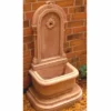 Casa Padrino Jugendstil Wandbrunnen Antik Creme Braun H. 113 cm - Brunnen Gartenbrunnen Steinbrunnen