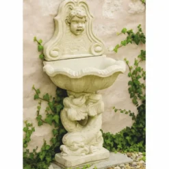 Casa Padrino Jugendstil Wandbrunnen Beige H. 125 cm - Barock & Jugendstil Garten Deko