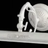 Casa Padrino Jugendstil Wandleuchte Weiß – Massive Wandlampe im eleganten Design – 44 x H 17 cm