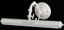 Casa Padrino Jugendstil Wandleuchte Weiß – Massive Wandlampe im eleganten Design – 44 x H 17 cm
