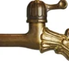Casa Padrino Jugendstil Wandbrunnen Sandfarben / Antik Messing H. 122 cm