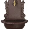 Casa Padrino Jugendstil Wandbrunnen aus Gusseisen in Braun 44,2 x 24,1 x H. 76,2 cm