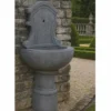 Casa Padrino Jugendstil Wandbrunnen Grau H. 136 cm - Garten Brunnen