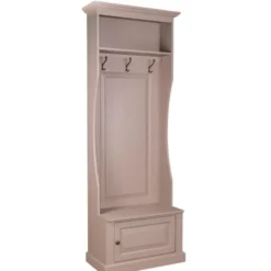 Casa Padrino Jugendstil Wand Garderobe mit Ablage und Schrankfach - Landhaus Stil Garderobenschrank