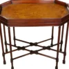 Casa Padrino Kaffeetisch Bartisch Octagon aus Walnussholz Braun, H 60 cm, B 67 cm, T 40 cm - Jugendstil Tisch - Limited Edition
