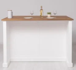 Casa Padrino Küchenschrank im Landhausstil mit Eichenholzplatte, 160 x 110 x 110 cm
