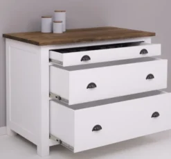 Casa Padrino Küchenschrank im Landhausstil mit 3 Schubladen, 110 x 65 x 90 cm