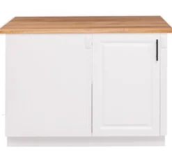 Casa Padrino Küchenschrank im Landhausstil mit 1 Tür und Eichenholzplatte, 120 x 60 x 89 cm