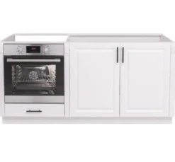 Casa Padrino Küchenschrank im Landhausstil mit 2 Türen und 1 Schublade, 175 x 58 x 85 cm