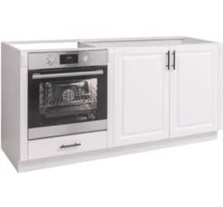 Casa Padrino Küchenschrank im Landhausstil mit 2 Türen und 1 Schublade, 175 x 58 x 85 cm