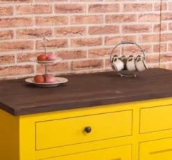 Casa Padrino Küchenschrank im Landhausstil mit 2 Türen und 2 Schubladen, 120 x 65 x 90 cm