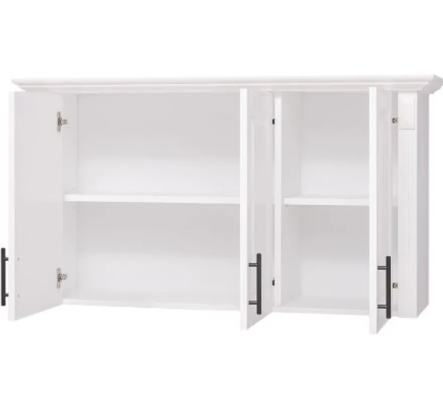 Casa Padrino Küchenschrank im Landhausstil mit 3 Türen, 120 x 35 x 65 cm