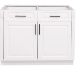 Casa Padrino Küchenschrank im Landhausstil mit 2 Türen und 2 Schubladen, 110 x 58 x 85 cm