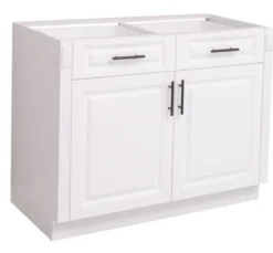 Casa Padrino Küchenschrank im Landhausstil mit 2 Türen und 2 Schubladen, 110 x 58 x 85 cm