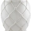 Casa Padrino Keramik Trommel Antik Weiß Ø 35 x H. 46 cm - Luxus Kollektion
