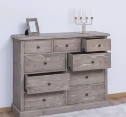 Casa Padrino Kommode im Landhausstil mit 9 Schubladen, 122 x 41 x 97 cm