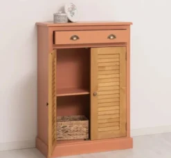 Casa Padrino Kommode im Landhausstil mit 2 Türen und 1 Schublade, 85 x 37 x 120 cm