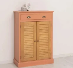 Casa Padrino Kommode im Landhausstil mit 2 Türen und 1 Schublade, 85 x 37 x 120 cm