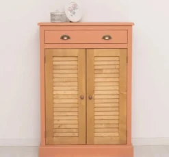 Casa Padrino Kommode im Landhausstil mit 2 Türen und 1 Schublade, 85 x 37 x 120 cm