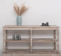 Casa Padrino Konsole im Landhausstil mit 1 Ablage, 180 x 60 x 89 cm