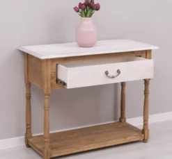 Casa Padrino Konsole im Landhausstil mit 1 Schublade, 96 x 45 x 76 cm
