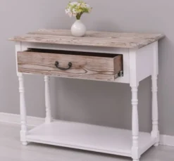 Casa Padrino Konsole im Landhausstil mit 1 Schublade, 96 x 45 x 76 cm
