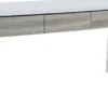 Casa Padrino Konsole Weiß / Naturfarben 154 x 45 x H. 85 cm - Handgefertigte Lack-Konsole mit 3 Holzschubladen