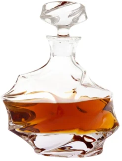 Casa Padrino Kristallglas Whisky Set - 5-teilig mit Karaffe und 4 Gläsern - Klar - 18 x 10,5 x H. 26 cm / 9 x 9 x H. 9,5 cm