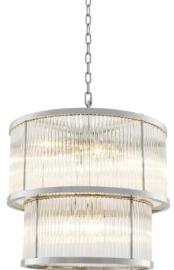 Casa Padrino Kronleuchter Silber 55 x H. 59 cm - Luxus Kollektion