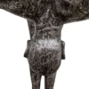 Casa Padrino Kunstspringer Skulptur Silber / Schwarz 157 x 54 x H. 135 cm - Luxus Deko Turmspringer Figur