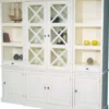 Casa Padrino Landhaus Buffetschrank im Shabby Chic Stil, Weiß, 220 x 50 x 215 cm, mit 4 Türen und 2 Schubladen