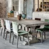 Casa Padrino Landhaus Esstisch Eiche Rustic Grey - Barock Stil Tisch Eiche Massiv Massivholz