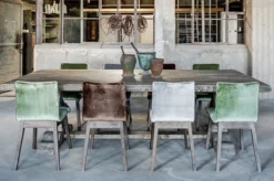 Casa Padrino Landhaus Esstisch Eiche Rustic Grey - Barock Stil Tisch Eiche Massiv Massivholz