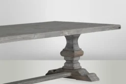 Casa Padrino Landhaus Esstisch Eiche Rustic Grey - Barock Stil Tisch Eiche Massiv Massivholz