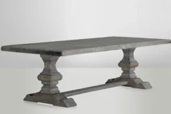 Casa Padrino Landhaus Esstisch Eiche Rustic Grey - Barock Stil Tisch Eiche Massiv Massivholz