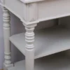 Casa Padrino Landhausstil Badezimmer Set Grau / Naturfarben / Mehrfarbig - 1 Doppelwaschtisch & 1 Wandspiegel - Massivholz Badezimmermöbel im Landhausstil