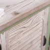 Casa Padrino Landhausstil Badezimmer Set Grün / Naturfarben - 1 Doppelwaschtisch & 1 Wandspiegel & 1 Regalschrank - Massivholz Badezimmer Möbel im Landhausstil