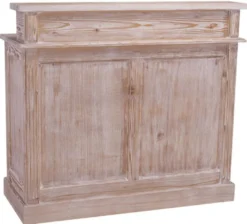 Casa Padrino Landhausstil Barschrank aus Kiefernholz Naturfarben 120 x 51 x H. 107 cm