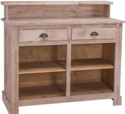 Casa Padrino Landhausstil Barschrank aus Kiefernholz Naturfarben 120 x 51 x H. 107 cm