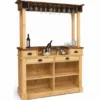 Casa Padrino Landhausstil Bar Theke Naturfarben / Braun 150 x H. 210 cm - Bar Möbel