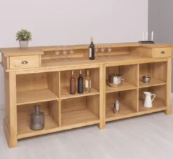 Casa Padrino Landhausstil Bar Theke Naturfarben 240 cm - Landhausstil Barmöbel