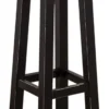 Casa Padrino Landhausstil Barstuhl Antik Stil Schwarz Ø 35 x H. 82 cm - Hochwertiger Barhocker im Landhaus Design