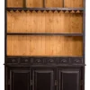 Casa Padrino Landhausstil Barschrank Antik Schwarz / Naturfarben 150 x 35 x H. 210 cm - Landhausstil Möbel