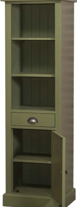 Casa Padrino Landhausstil Badezimmerschrank Grün 49 x 39 x H. 160 cm - Badezimmermöbel im Landhausstil