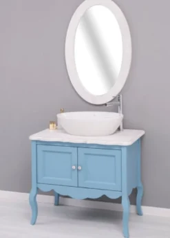 Casa Padrino Landhausstil Badezimmer Set Hellblau / Hellgrau - Landhausstil Badezimmer Möbel