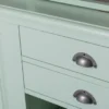 Casa Padrino Landhausstil Barschrank Mintgrün / Grau 240 x 50 x H. 210 cm - Massivholz Weinschrank im Landhausstil - Landhausstil Möbel - Bar Möbel im Landhausstil - Landhausstil Einrichtung