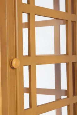 Casa Padrino Landhausstil Bücherschrank Telefonzelle Antik Beige 55 x 51,5 x H. 180 cm - Telefonzellen Regalschrank im englischen Stil - Wohnzimmer Möbel im Landhausstil - Landhausstil Möbel