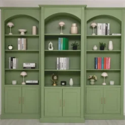 Casa Padrino Landhausstil Bücherschrank 3er Set Hellgrün - Landhausstil Möbel