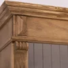 Casa Padrino Landhausstil Bücherschrank Braun / Grau 120 x 39 x H. 197 cm - Massivholz Schrank - Wohnzimmerschrank - Büroschrank - Landhausstil Möbel