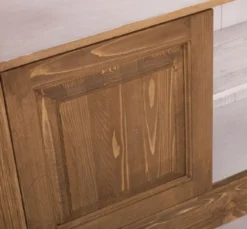 Casa Padrino Landhausstil Bücherschrank Braun / Grau 120 x 39 x H. 197 cm - Massivholz Schrank - Wohnzimmerschrank - Büroschrank - Landhausstil Möbel